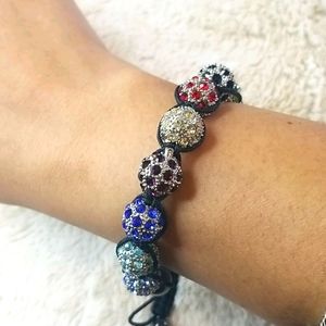 Multicolored Crystal Balls Bracelet